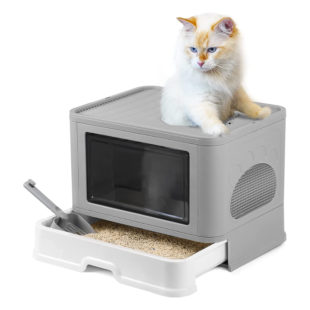Productos Pet Huellitas (1) Caja De Arena Plegable Para Gatos - Image 1