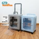 Guacal Maleta Transportador con Ruedas 360 y Asa Retráctil Plegable para Mascotas - Image 3
