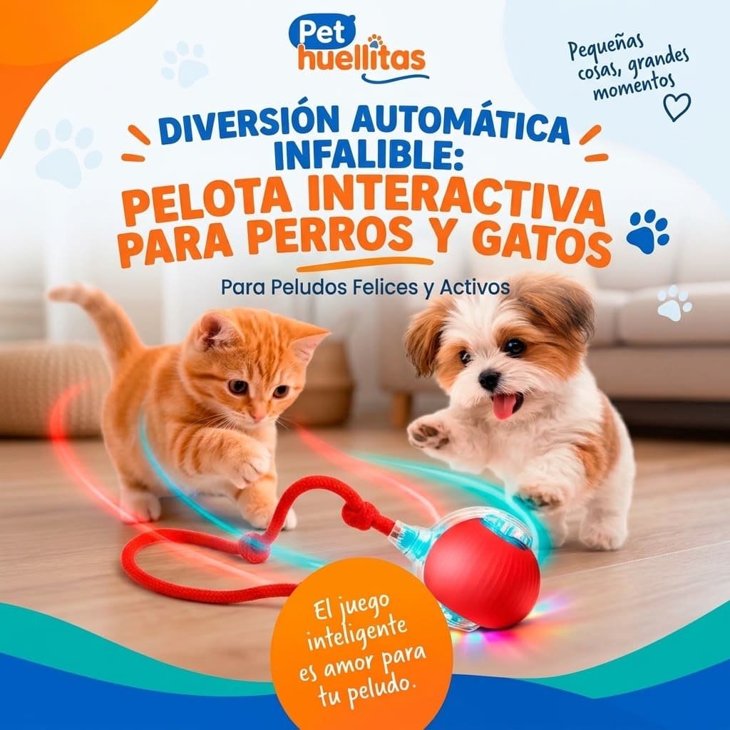 ee0131ee-bf1c-4c1b-b8aa-7d16ddc98063 (1) Pelota Interactiva Inteligente para Gatos Juguete Automático Giratorio con Luz LED y Sensor de Obstáculos - Image 1